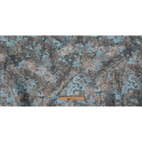 Sky and Rose Gold Abstract Metallic Brocade
