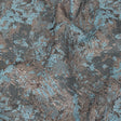 Sky and Rose Gold Abstract Metallic Brocade