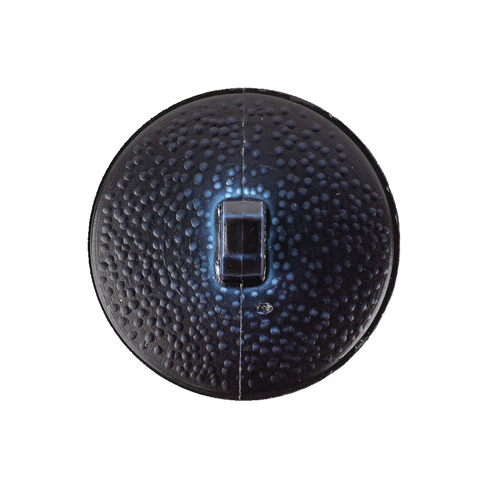 Italian Shiny Navy Basketweave Embossed Faux Leather Button - 40L/25.5mm