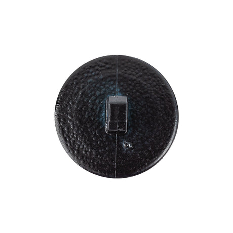 Italian Shiny Navy Basketweave Embossed Faux Leather Button - 36L/23mm