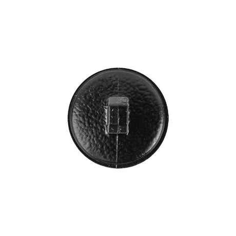 Italian Black Basketweave Embossed Faux Leather Button - 28L/18mm