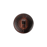 Italian Shiny Bark Basketweave Embossed Faux Leather Button - 28L/18mm
