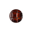 Italian Shiny Bark Basketweave Embossed Faux Leather Button - 28L/18mm