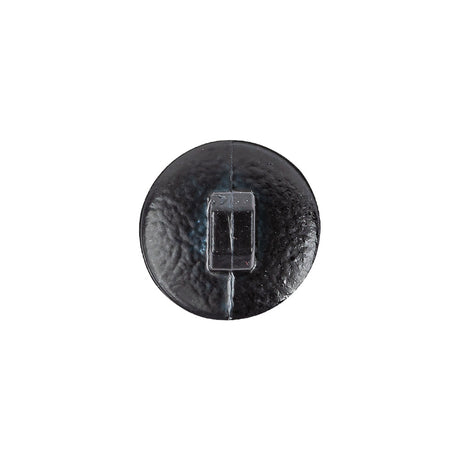 Italian Shiny Navy Basketweave Embossed Faux Leather Button - 24L/15mm