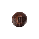 Italian Shiny Bark Basketweave Embossed Faux Leather Button - 24L/15mm