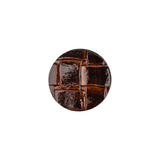 Italian Shiny Bark Basketweave Embossed Faux Leather Button - 24L/15mm