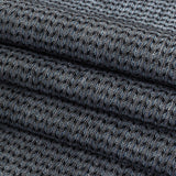 Italian Blue, Black, and White Chevrons Rayon Dobby Shirting