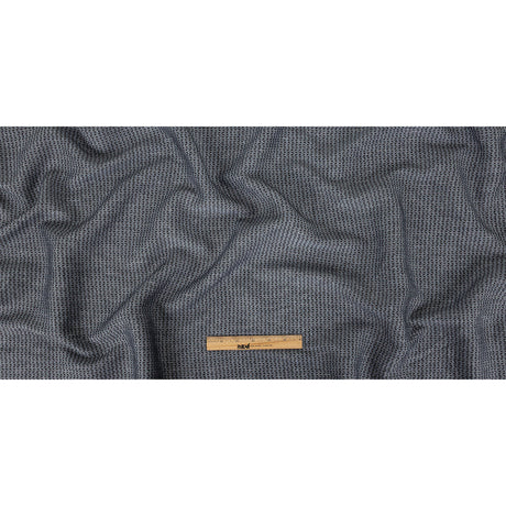 Italian Blue, Black, and White Chevrons Rayon Dobby Shirting