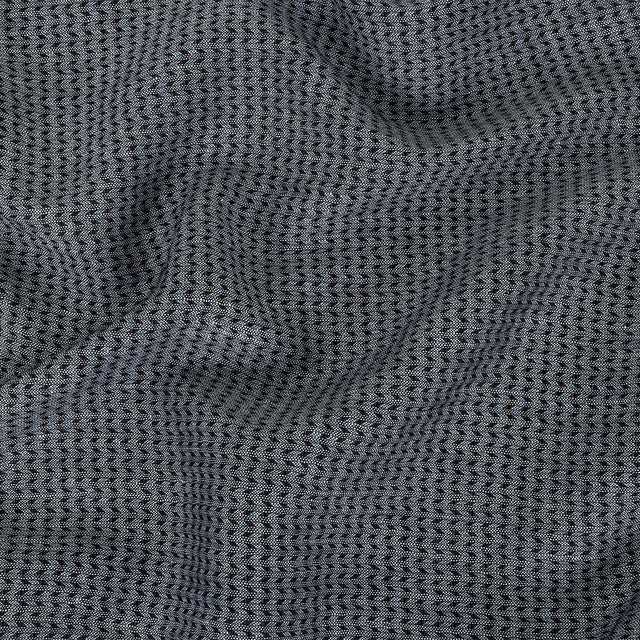 Italian Blue, Black, and White Chevrons Rayon Dobby Shirting