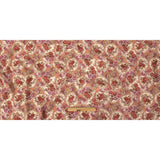 Italian Pink, Purple, and Cream Roses and Doilies Rayon Crepe