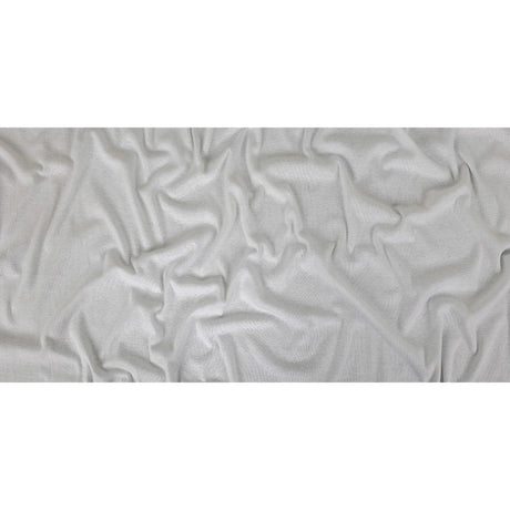 Lucent White Ultra-Soft Rayon and Cotton 1x1 Rib Knit