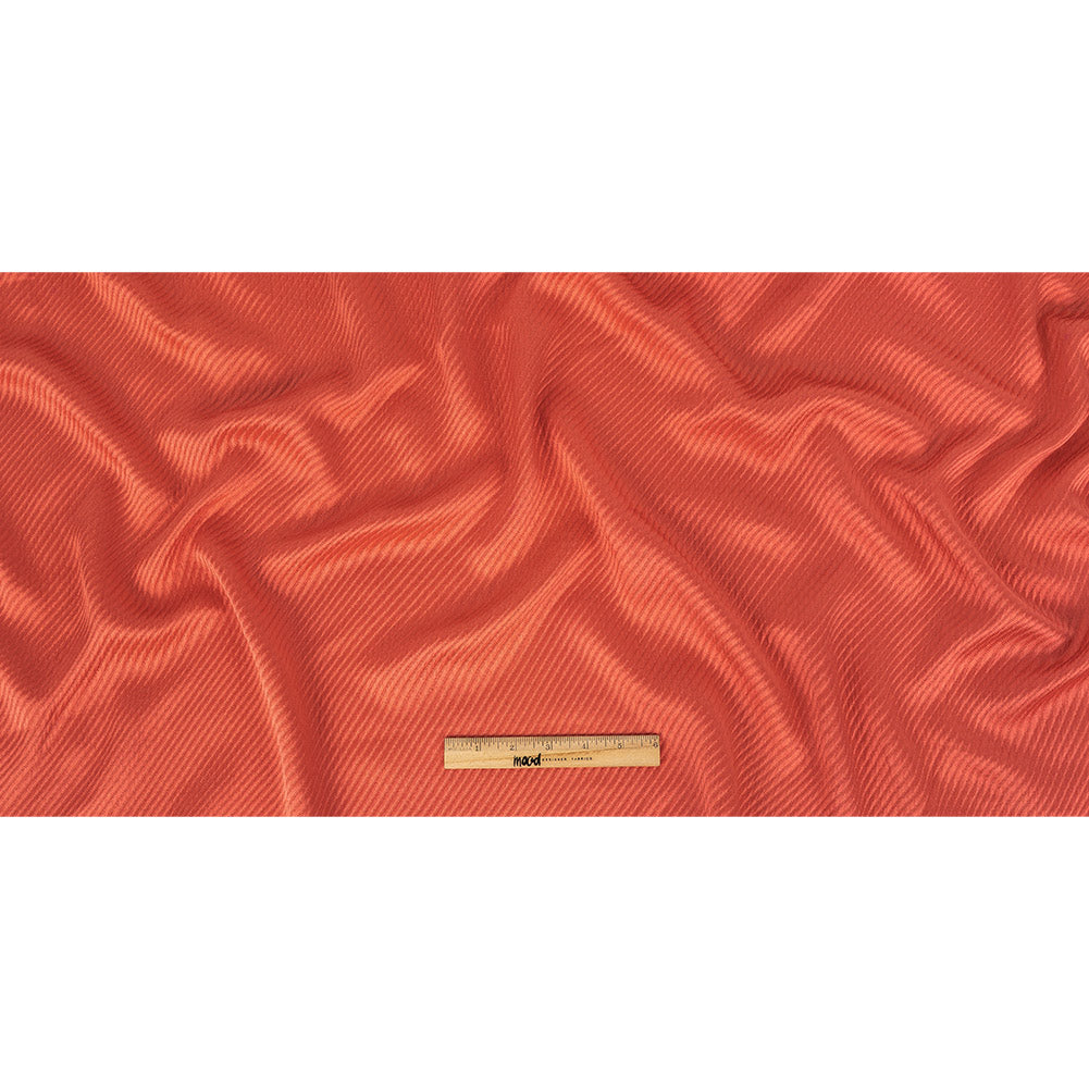 Coral Satin-Faced Regimental Stripes Polyester Matelasse