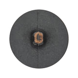 Italian Acorn and Dark Gull Gray Weathered Faux Leather Shank Back Button - 48L/30.5mm