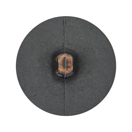 Italian Acorn and Dark Gull Gray Weathered Faux Leather Shank Back Button - 48L/30.5mm