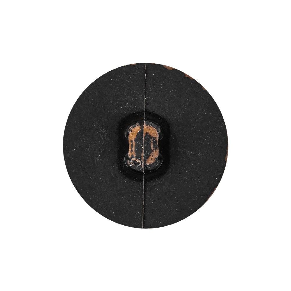Italian Chocolate Plum and Canteen Weathered Faux Leather Shank Back Button - 38L/24mm