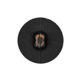Italian Chocolate Plum and Canteen Weathered Faux Leather Shank Back Button - 38L/24mm