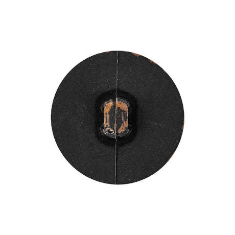Italian Chocolate Plum and Canteen Weathered Faux Leather Shank Back Button - 38L/24mm