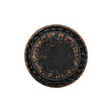 Italian Chocolate Plum and Canteen Weathered Faux Leather Shank Back Button - 38L/24mm