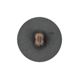 Italian Acorn and Dark Gull Gray Weathered Faux Leather Shank Back Button - 38L/24mm