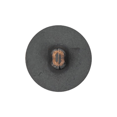Italian Acorn and Dark Gull Gray Weathered Faux Leather Shank Back Button - 38L/24mm