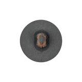 Italian Acorn and Dark Gull Gray Weathered Faux Leather Shank Back Button - 34L/21.5mm