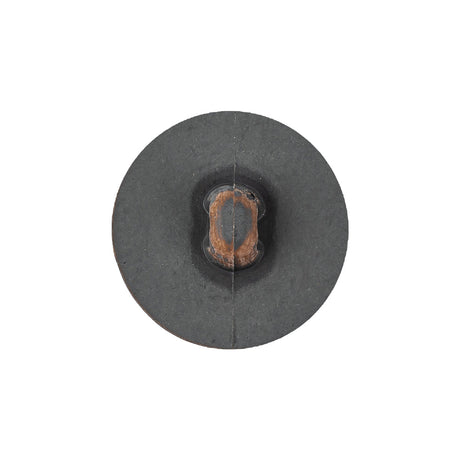 Italian Acorn and Dark Gull Gray Weathered Faux Leather Shank Back Button - 34L/21.5mm