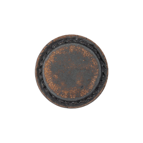 Italian Acorn and Dark Gull Gray Weathered Faux Leather Shank Back Button - 34L/21.5mm