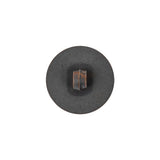 Italian Acorn and Dark Gull Gray Weathered Faux Leather Shank Back Button - 28L/18mm