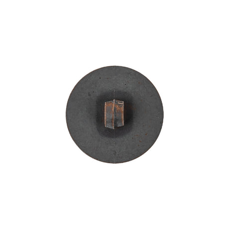Italian Acorn and Dark Gull Gray Weathered Faux Leather Shank Back Button - 28L/18mm
