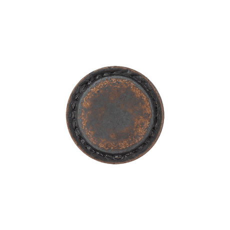 Italian Acorn and Dark Gull Gray Weathered Faux Leather Shank Back Button - 28L/18mm