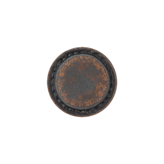 Italian Acorn and Dark Gull Gray Weathered Faux Leather Shank Back Button - 28L/18mm