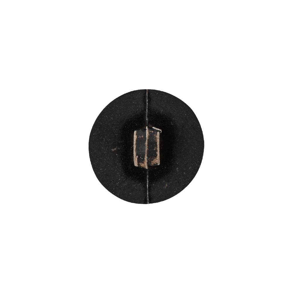 Italian Chocolate Plum and Canteen Weathered Faux Leather Shank Back Button - 24L/15mm
