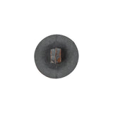Italian Acorn and Dark Gull Gray Weathered Faux Leather Shank Back Button - 24L/15mm