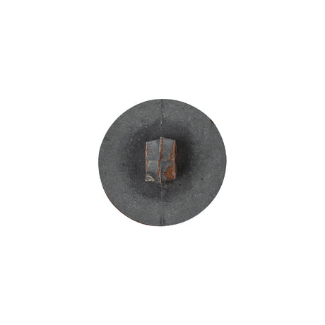 Italian Acorn and Dark Gull Gray Weathered Faux Leather Shank Back Button - 24L/15mm