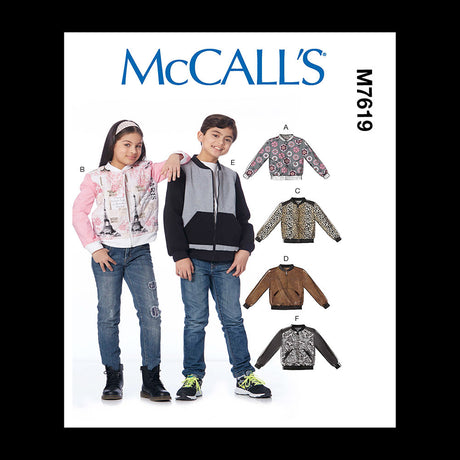 McCall's Girl's Boy's Jacket Pattern M7619 Size CCE (3-4-5-6)