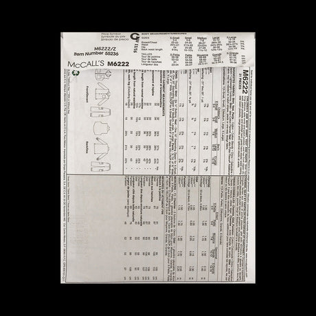 McCall's Boy's Shirt, Vest and Pants Pattern M6222 Size Z (MED-LRG-XLG)