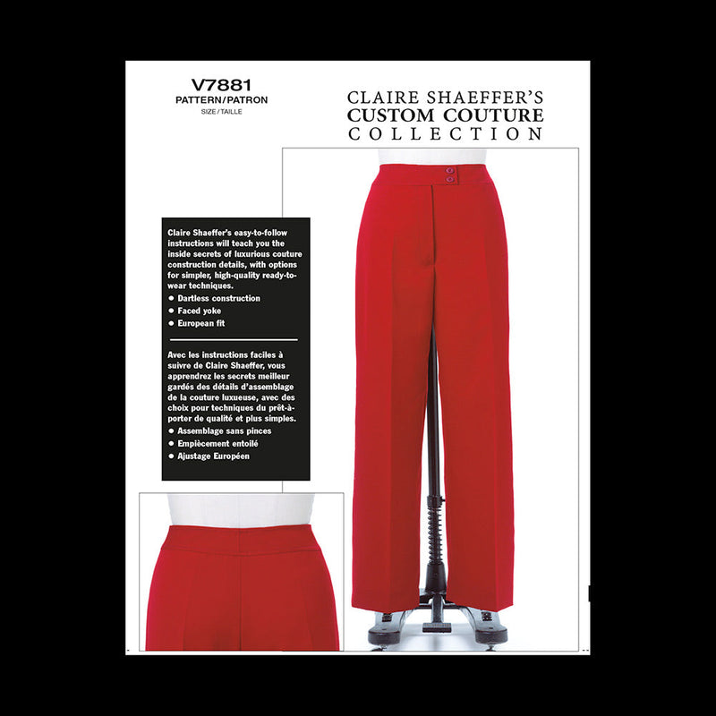 Vogue Misses' Pants Pattern V7881 Sizes 6,8,10