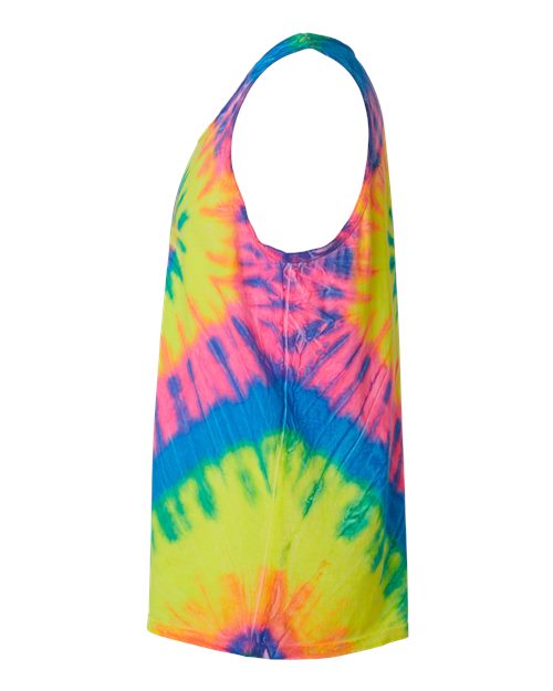 Multi-Color Spiral Tie-Dyed Tank Top