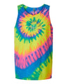 Multi-Color Spiral Tie-Dyed Tank Top