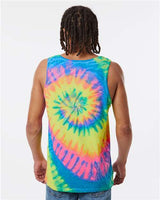 Multi-Color Spiral Tie-Dyed Tank Top