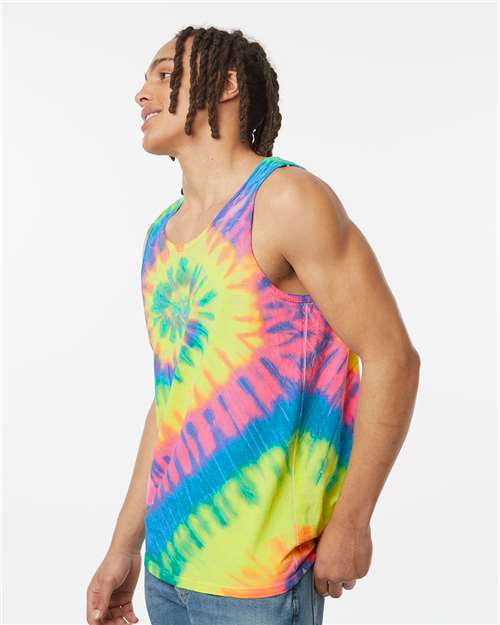 Multi-Color Spiral Tie-Dyed Tank Top