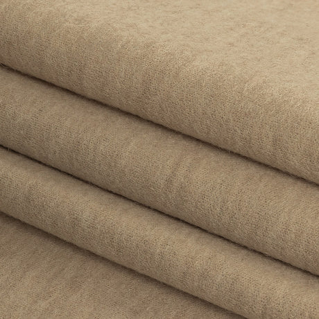 Heathered Doeskin and Angora Brushed Wool Knit