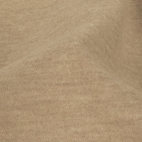 Heathered Doeskin and Angora Brushed Wool Knit