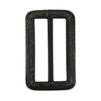 Italian Tar Faux Leather Slider - 2.5" L x 1.5" W
