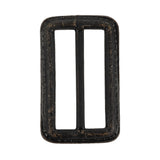 Italian Tar Faux Leather Slider - 2.5" L x 1.5" W