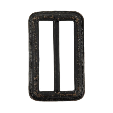 Italian Tar Faux Leather Slider - 2.5" L x 1.5" W
