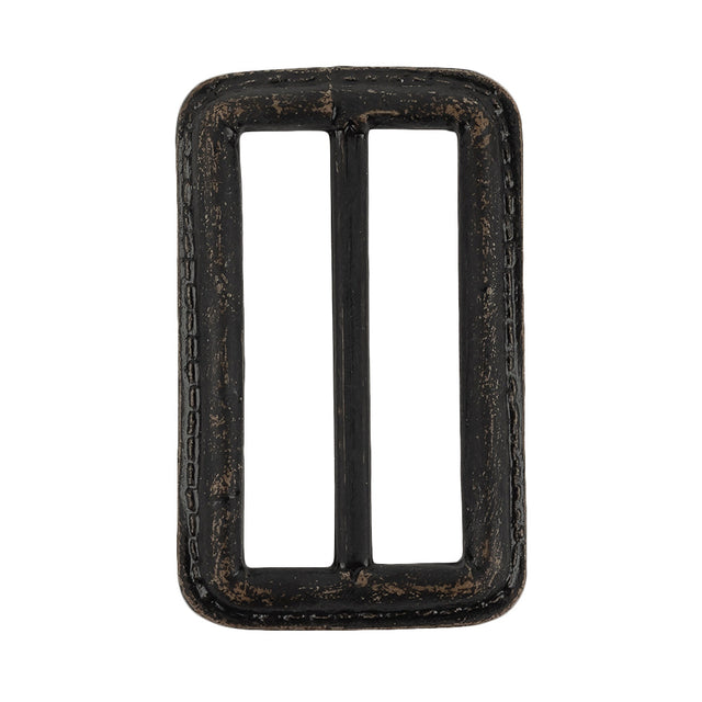 Italian Tar Faux Leather Slider - 2.5" L x 1.5" W