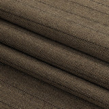 Brown and Chinchilla Metallic Herringbone Striped Polyester Suiting