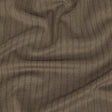 Brown and Chinchilla Metallic Herringbone Striped Polyester Suiting