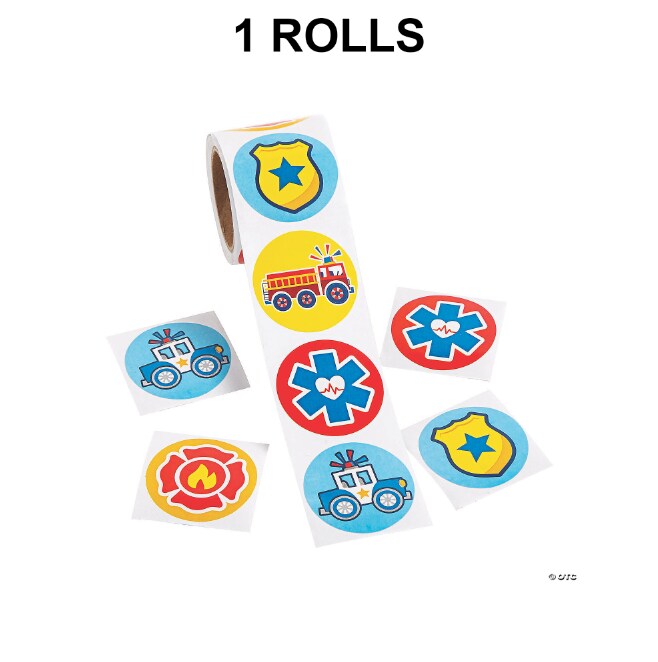 Rescue Heroes Sticker Roll 100 Pieces